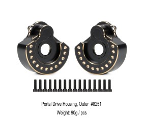 Hobby Details TRX4 Brass Front/Rear Axle Cover Weight: 180g