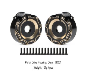 Hobby Details TRX4 Brass Front/Rear Axle Cover Weight: 214g