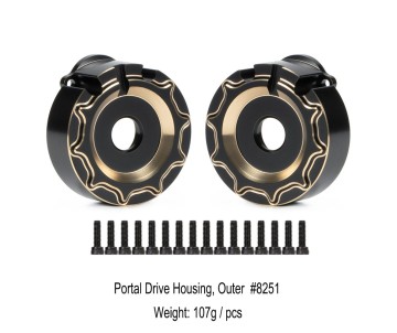 Hobby Details TRX4 Brass Front/Rear Axle Cover Weight: 214g