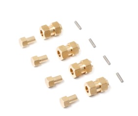 Hobby Details Traxxas 1/18 TRX-4M Brass Hex Extensions (4)  Hex: 7.0mm, Width: 10mm, Weight: 13.8g