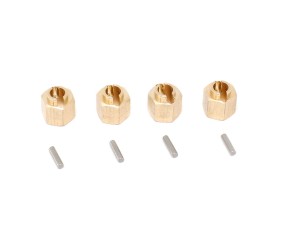 Hobby Details Traxxas 1/18 TRX-4M Brass Hex Extensions (4)  Hex: 7.0mm, Width: 6mm, Weight: 8.7g