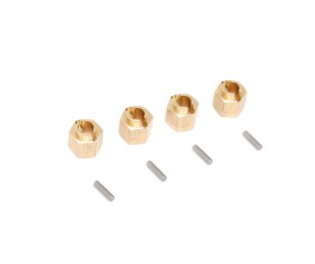 Hobby Details Traxxas 1/18 TRX-4M Brass Hex Extensions (4)  Hex: 7.0mm, Width: 6mm, Weight: 8.7g