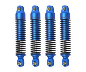 Hobby Details Traxxas 1/18 TRX-4M Aluminum Front & Rear Shocks - Blue (4) Collared and Threaded for Adjustments