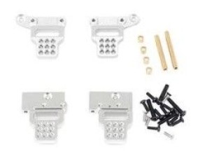 Hobby Details Traxxas 1/18 TRX-4M Aluminum  Front & Rear Shock Mounts - Silver (4)