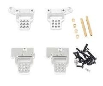Hobby Details Traxxas 1/18 TRX-4M Aluminum  Front & Rear Shock Mounts - Silver (4)