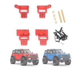 Hobby Details Traxxas 1/18 TRX-4M Aluminum  Front & Rear Shock Mounts - Red (4)