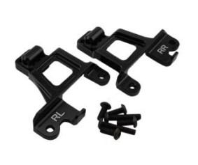 Hobby Details Traxxas TRX-4 Aluminum Rear Shock Tower Set (Left & Right) - Black - Partially Replaces TRA8216