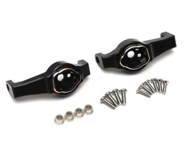 Hobby Details Traxxas TRX-4 Brass Caster Blocks (Portal Drive) (Left & Right)- Black, Weight: 97g - Replaces TRA8232