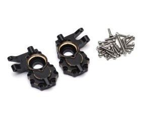 Hobby Details Traxxas TRX-4 Brass Portal Drive Housing, Inner, Front (Left & Right) (2) - Black, Weight: 136g - Replaces TRA8252