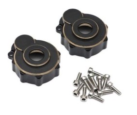 Hobby Details Traxxas TRX-4 Brass Portal Drive Housing, Outer (Front or Rear) (2) - Black, Weight: 83g - Replaces TRA8251