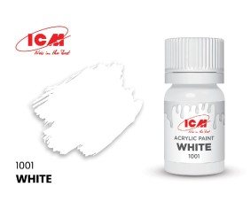 ICM Basic Colours - White bottle, 12 ml (8 Pack)