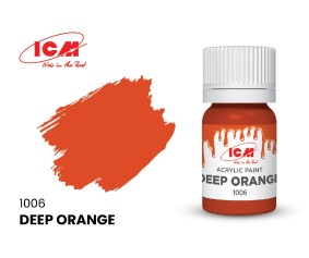 ICM Basic Colours - Deep Orange bottle, 12 ml (8 Pack)