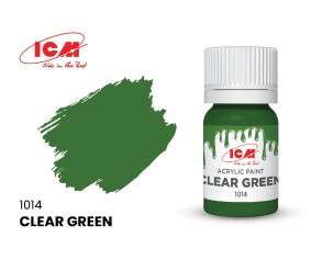 ICM Clear Colours - Clear Green bottle, 12 ml (8 Pack) ICM Clear Colours - Clear Green bottle, 12 ml (8 Pack)