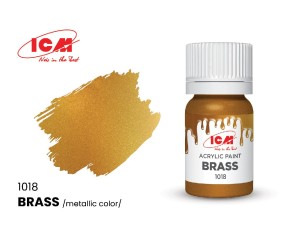 ICM Metallic Colours - Brass bottle, 12 ml (8 Pack)