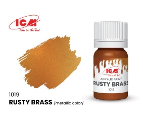 ICM Metallic Colours - Rusty Brass bottle, 12 ml (8 Pack)