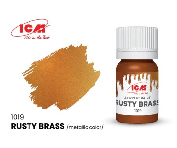 ICM Metallic Colours - Rusty Brass bottle, 12 ml (8 Pack)