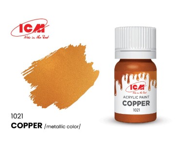 ICM Metallic Colours - Copper bottle, 12 ml (8 Pack)