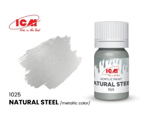 ICM Metallic Colours - Natural Steel bottle, 12 ml (8 Pack)