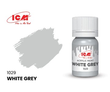 ICM Grey Colours - White Grey bottle, 12 ml (8 Pack)