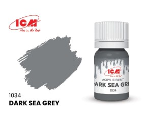 ICM Grey Colours - Dark Sea Grey bottle, 12 ml (8 Pack)