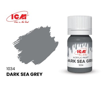ICM Grey Colours - Dark Sea Grey bottle, 12 ml (8 Pack)