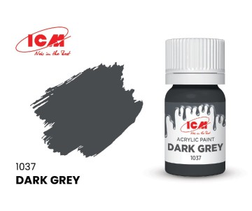 ICM Grey Colours - Dark Grey bottle, 12 ml (8 Pack)