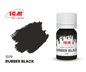 ICM Grey Colours - Rubber Black bottle, 12 ml (8 Pack)