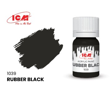 ICM Grey Colours - Rubber Black bottle, 12 ml (8 Pack)
