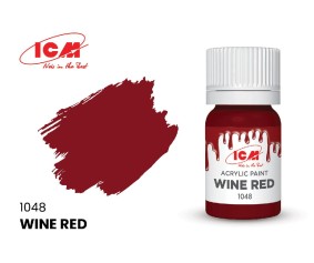 ICM Red Colours - Wine Red bottle, 12 ml (8 Pack)