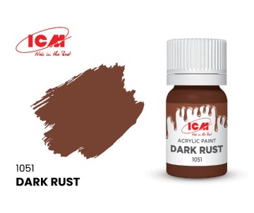 ICM Brown Colours - Dark Rust bottle, 12 ml (8 Pack)
