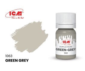 ICM Green Colours - Green-Grey bottle, 12 ml (8 Pack)