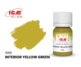 ICM Green Colours - Interior Yellow Green bottle, 12 ml (8 Pack)