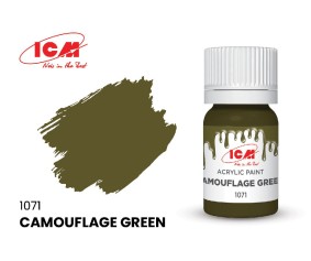 ICM Green Colours - Camouflage Green bottle, 12 ml (8 Pack)