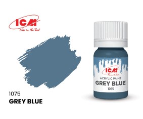 ICM Blue Colours - Grey Blue bottle, 12 ml (8 Pack)