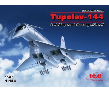 ICM 1/144 Tupolev-144, Soviet Supersonic Passenger Aircraft