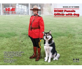 ICM 1/16 RCMP Female Officer with dog
