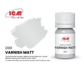 ICM Varnish Colours - Varnish Matte bottle, 12 ml (8 Pack)