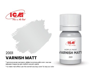 ICM Varnish Colours - Varnish Matte bottle, 12 ml (8 Pack)