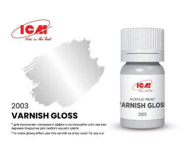 ICM Varnish Colours - Varnish Gloss bottle, 12 ml (8 Pack)