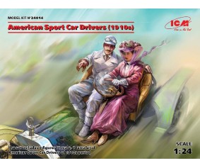 ICM 1/24 American Sport Car Drivers  (1910s) (1 male, 1 female figures)
