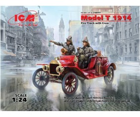 ICM 1/24 Model T 1914 Fire Truck with Crew 