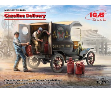 ICM 1/24 Gasoline Delivery, Model T 1912 Delivery Car with American Gasoline Loaders