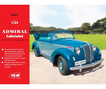 ICM 1/24 Admiral Cabriolet, WWII German Passenger Car