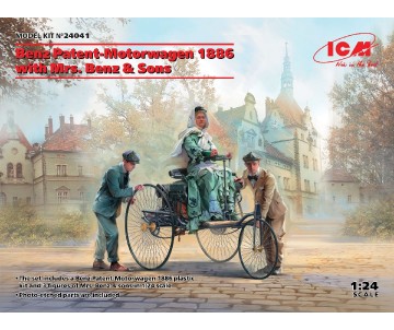 ICM 1/24 Benz Patent-Motorwagen 1886 with Mrs. Benz & Sons