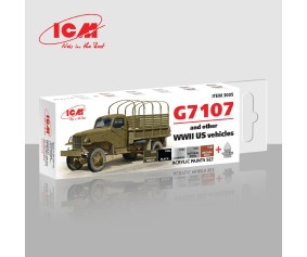 ICM Colour Sets - US WWII vehicles (G7107), acrylic paint set, 6 bottles х 12 ml