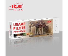 ICM Colour Sets - USAAF Pilots (1944-1945), acrylic paint set, 6 bottles х 12 ml