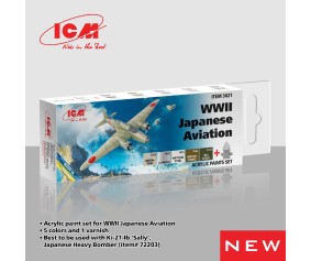 ICM Colour Sets - WWII Japanese Aviation, acrylic paint set, 6 bottles х 12 ml