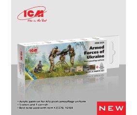 ICM Colour Sets - Armed Forces of Ukraine 
(Pixel camouflage uniform), acrylic paint set, 6 bottles х 12 ml