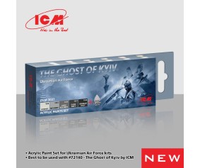 ICM Colour Sets - The Ghost of Kyiv. Ukrainian Air Force, acrylic paint set, 6 bottles х 12 ml