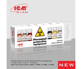 ICM Colour Sets - Personal protective equipment, acrylic paint set, 6 bottles х 12 ml